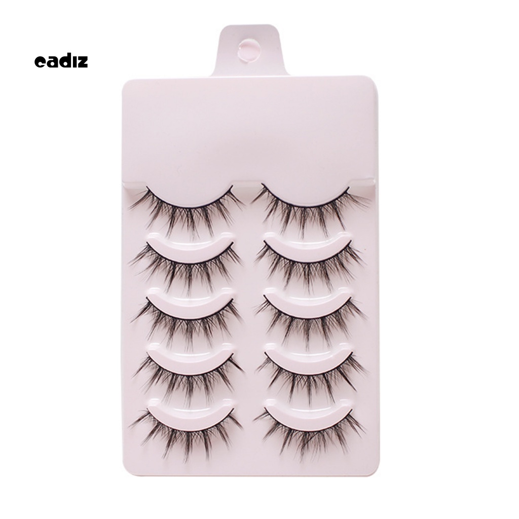 Bộ 5 Cặp Lông Mi Giả Nối Dài Trang Điểm Chuyên Dụng