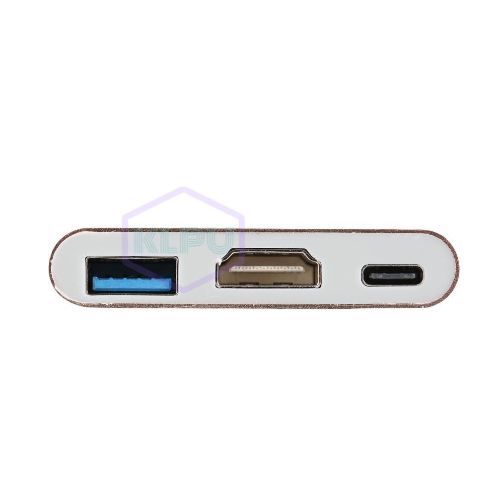 KLPU Type C USB 3.1 to HDMI / USB 3.0 / USB C Adapter Charging Port Aluminum Material for Macbook #VN