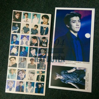 SEHUN EXO sticker, postcard, lomo (nguyên hộp)