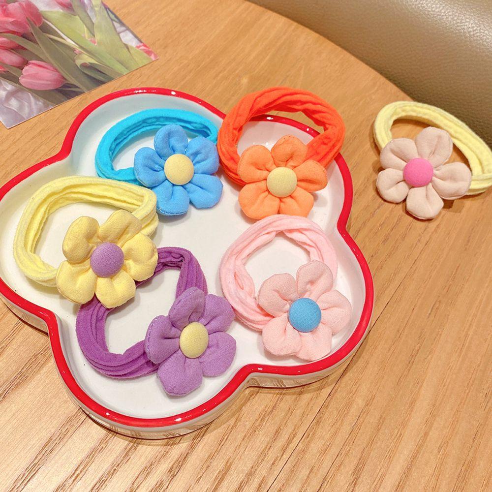 TWINKLE Set 6 Dây Buộc Tóc Đính Nơ Xinh Xắn Cho Bé Gái