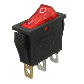 Công tắc bập bênh 15a 250v kcd3-101n đỏ đen