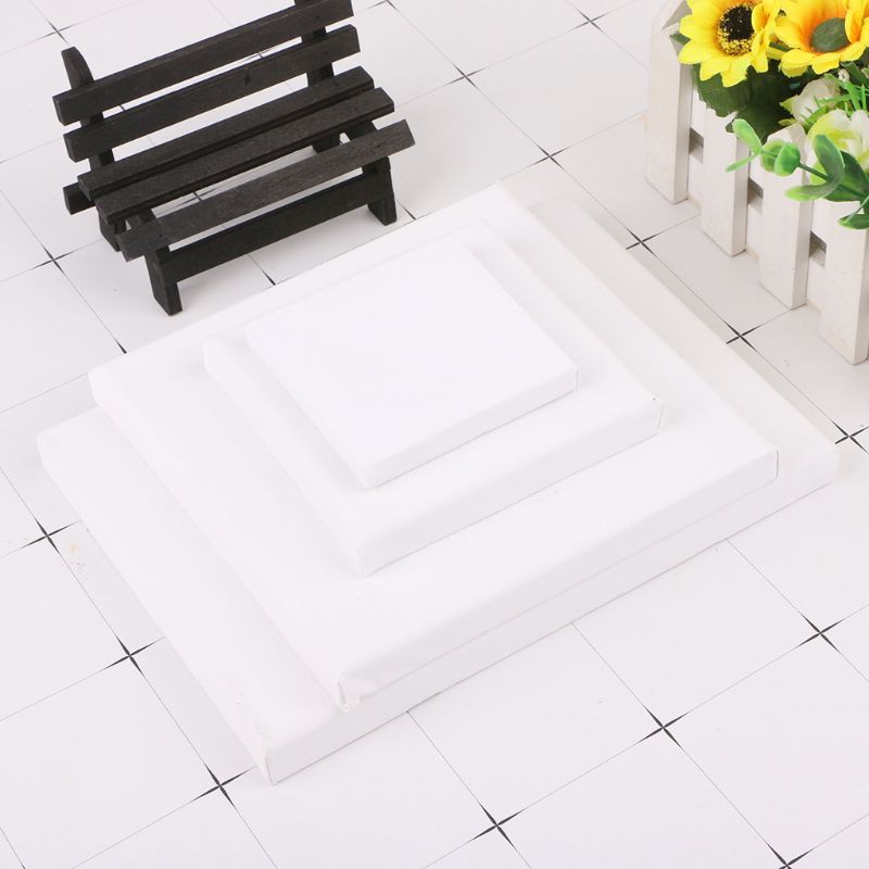 Set giá vẽ bằng gỗ và vải canvas mini dùng để vẽ tranh/trang trí đám cưới