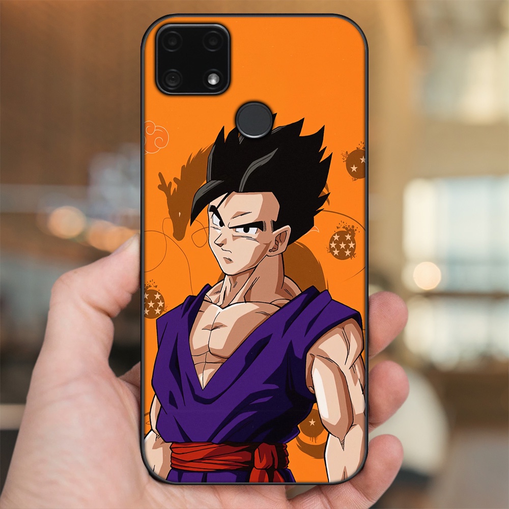 Ốp lưng Realme C25 viền đen in hình Gohan Dragon Ball