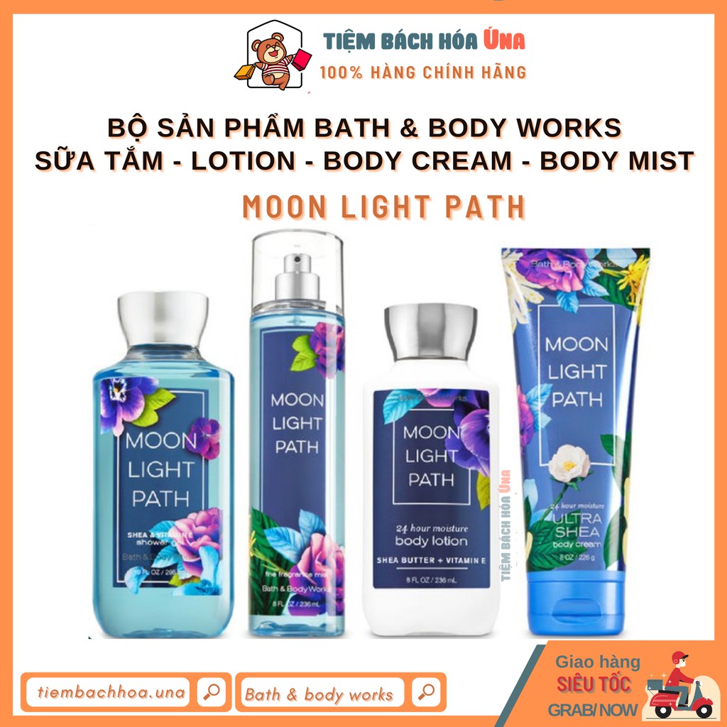 [Bill US] Moon Light Path | Bộ Sản Phẩm sữa tắm dưỡng thể xịt thơm toàn thân Bath and Body Works (BBW)