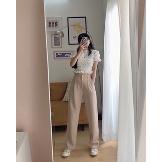 JANET STUDIO •  nhún thun tay ngắn