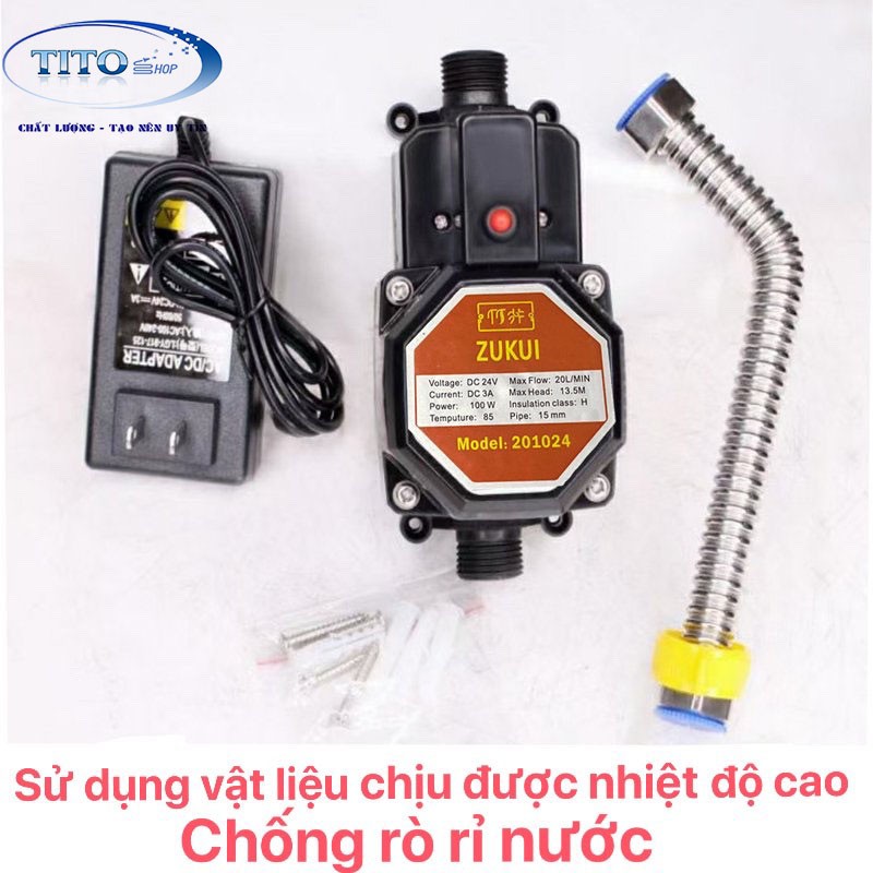 MÁY BƠM TĂNG ÁP - TRỢ LỰC MÁY GIẶT, VÒI SEN 100W 24V 20L/MM