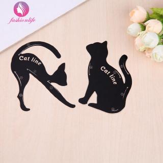 Pro 2pcs/Set Cat Eyeliner Stencil Makeup Eyebrow Models Stamp Template Card