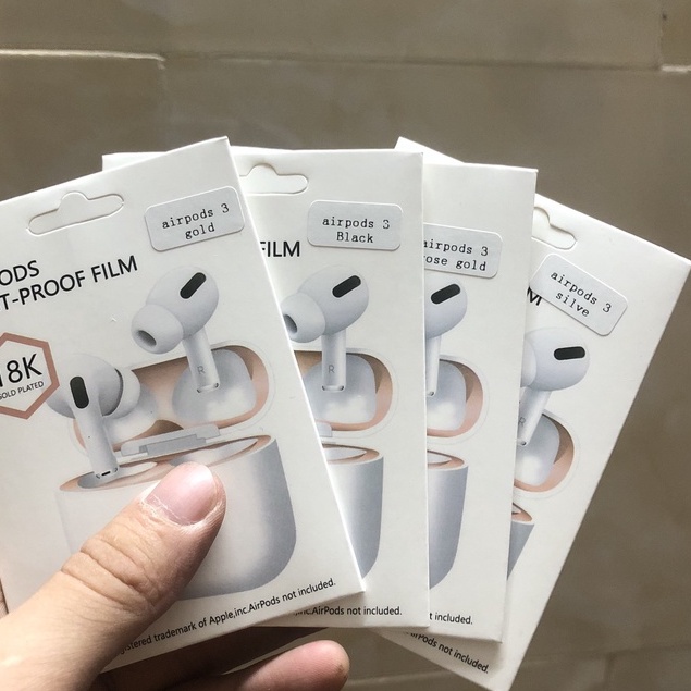 Miếng dán chống bẩn cho Airpod 3 - Màu đẹp, dễ sử dụng