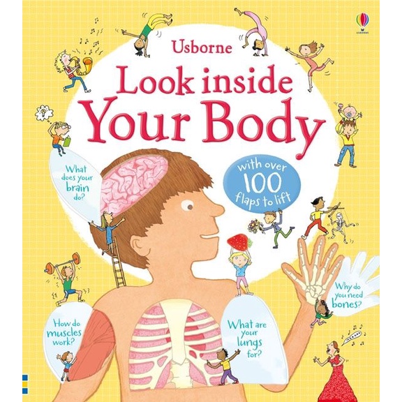 Sách lật mở Usborne Look Inside Your Body tìm hiểu cơ thể con người