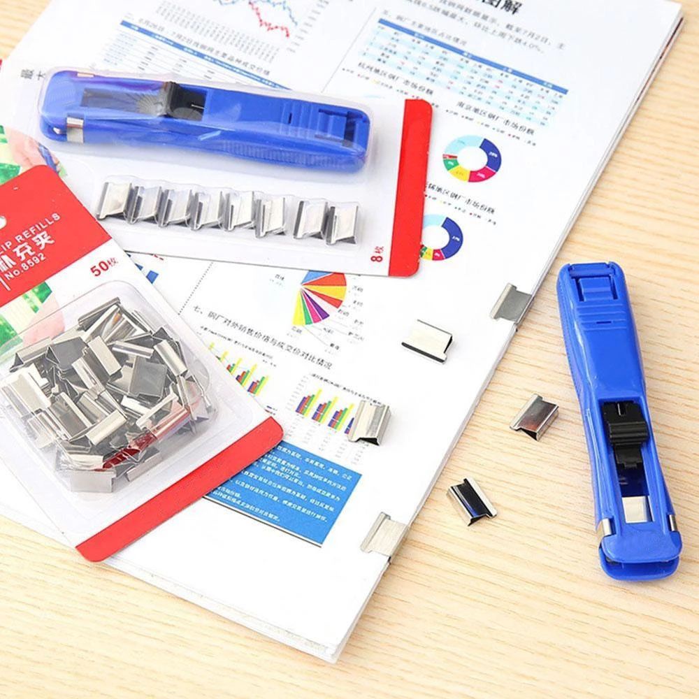 Kẹp Giấy Mini Bằng Kim Loại Tiện Dụng Cho Học Sinh / Văn Phòng