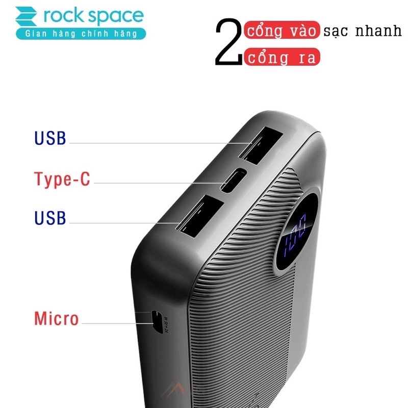 Sạc dự phòng mini ROCK P75 PRO 10.000mAh nhỏ gọn siêu trâu