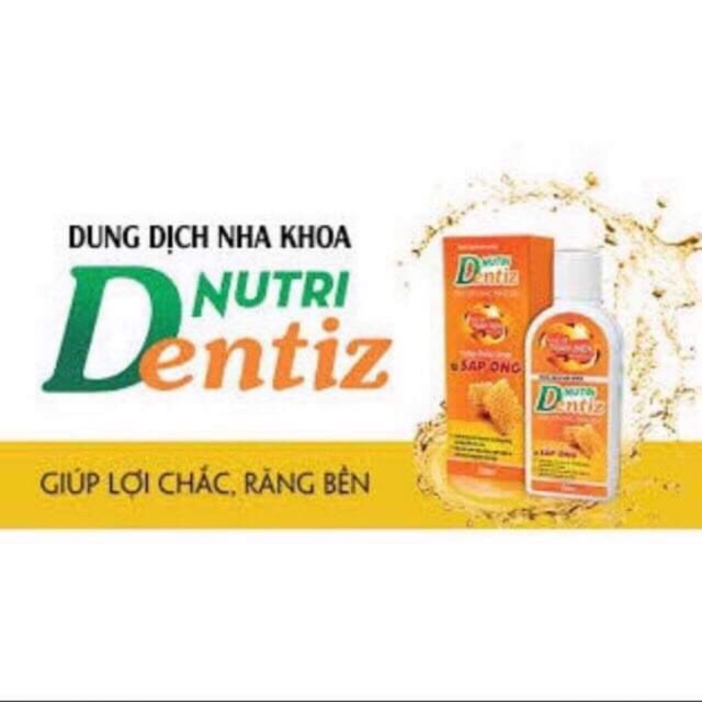 nước súc miệng Nutri Dentiz (nuôi dưỡng và tái tạo nướu, lợi, ngăn ngừa tình trạng chảy máu chân răng)nutridentiz