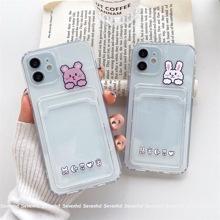 Ốp Điện Thoại Trong Suốt Họa Tiết Hoạt Hình Cặp Đôi Cho IPhone 13 12 11 Pro Max SE2020 X XR Xs Max 7 8 6 6s Plus