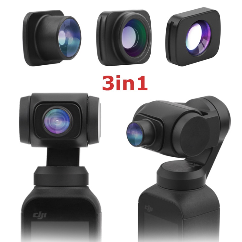 Bộ Lens Mắt Cá Góc Rộng 10X Macro 3 Trong 1 Cho DJI Osmo Pocket / Pocket 2 Vlog