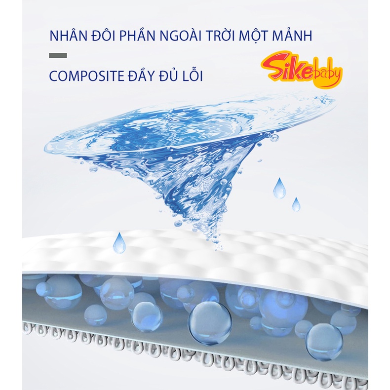 Tã/ Bỉm dán Sikebaby siêu mỏng thấm hút tốt thông thoáng -1 bịch 10 Miếng
