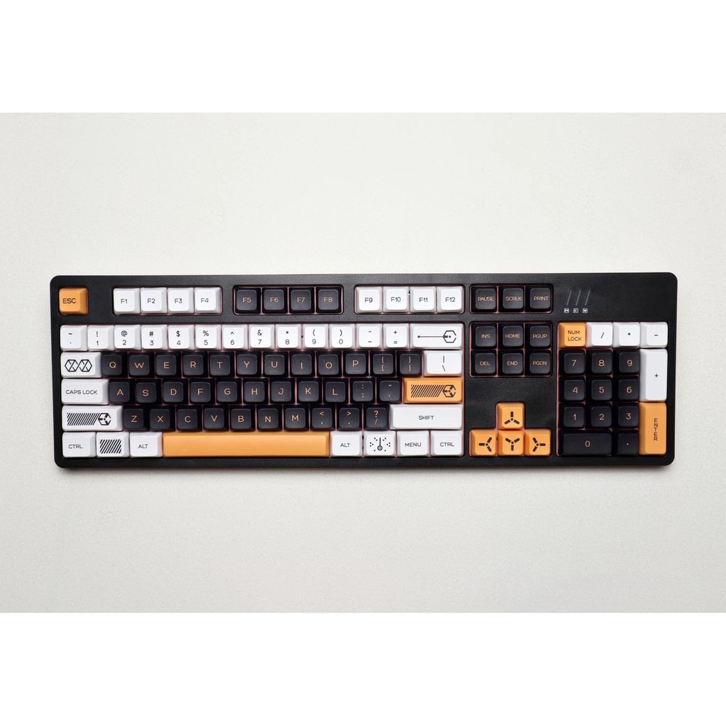 Keycap, 123 phím thăng hoa PBT XDA chiến tranh ảo keycap Bàn phím cơ Cherry MX keycap bàn phím game keycap