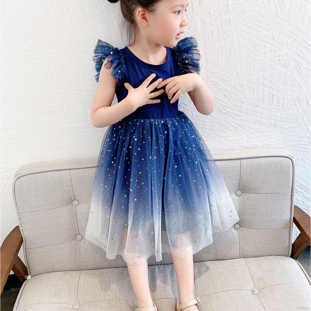 Đầm công chúa đính kim sa lấp lánh điệu đà cho bé
