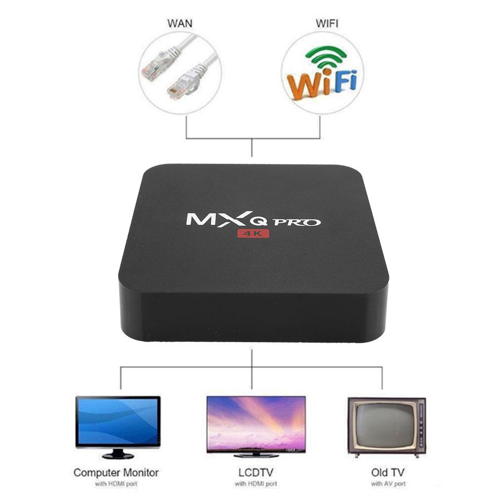 TV Box thông minh MXQ Pro 4K RK3229 1 + 8G WiFi BT STB Android 7.1 cho Android 7.1