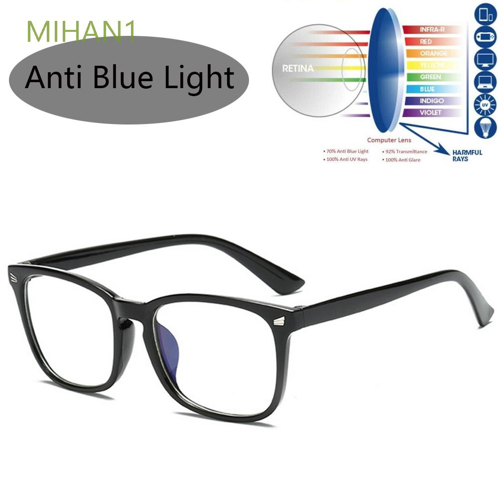 MIHAN1 Eyewear Unisex Transparent Len Blue Light Blocking Anti UV Unisex Glasses