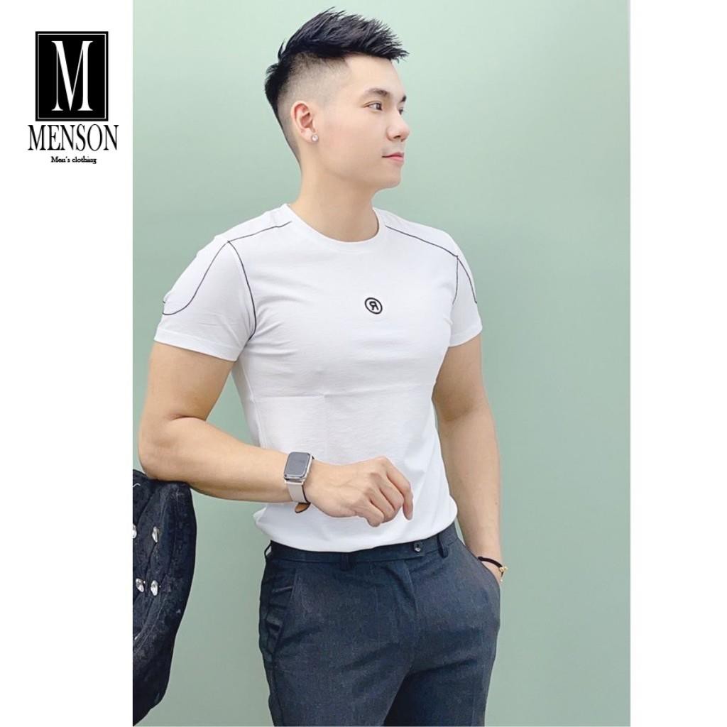 [Hàng Cao Cấp] Áo thun nam, Áo phông nam trắng cổ tròn họa tiết đơn giản 100% cotton co giãn 4 chiều chất mát MR1415 | BigBuy360 - bigbuy360.vn