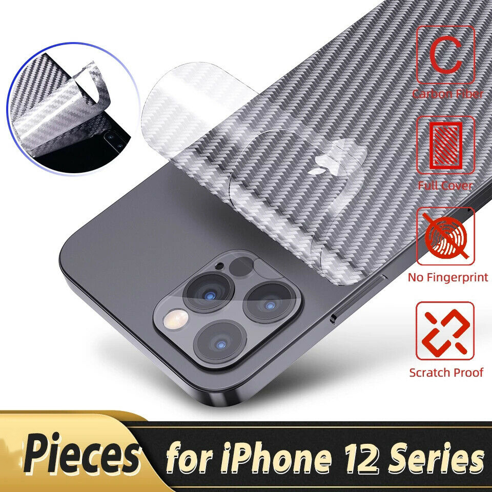 Miếng Dán Lưng Điện Thoại Bằng Sợi Carbon Cho Iphone 12 Mini / Pro / 12 Pro Max