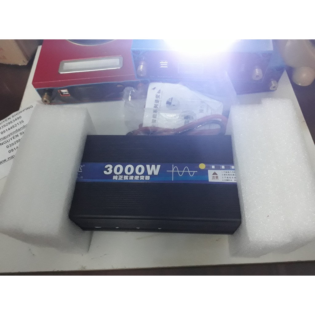 Bộ Đổi Nguồn 12V/24V sang 220V Sin Chuẩn 3000w - Bộ Đổi Nguồn 220V Sin Chuẩn 3000w - 3000w