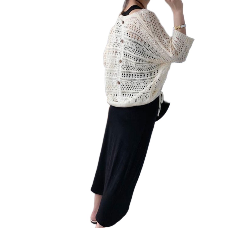 Bộ Áo Sơ Mi Dệt Kim Dáng Dài + Đầm Hai Dây Màu Trơn Thời Trang Mùa Hè Hàn Quốc Cho Nữ