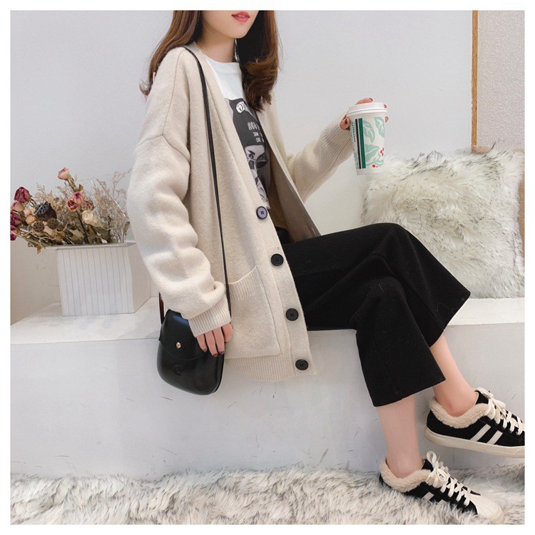 [Giảm 10K: Mã VENU10K] Áo khoác len cardigan chất mịn đẹp hàng quảng châu cao cấp | BigBuy360 - bigbuy360.vn