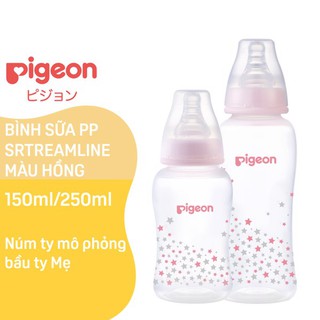 Bình sữa, Bình sữa pigeon Streamline 150ml/250ml, núm cổ hẹp