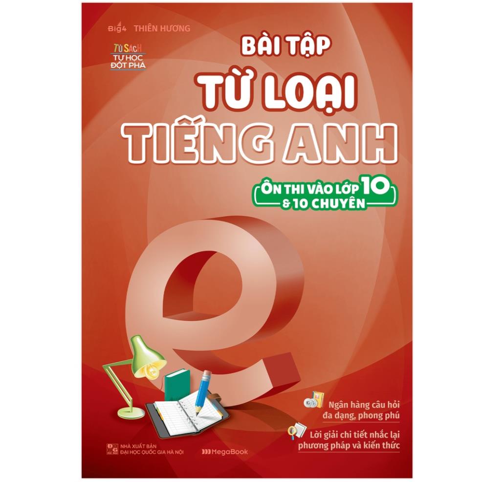 Sách Combo Bài tập Tiếng Anh ôn thi vào lớp 10 và 10 chuyên