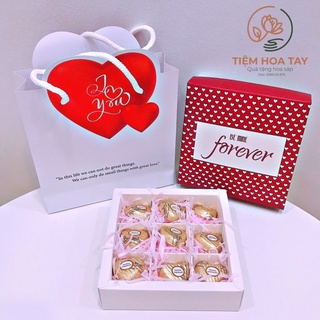 Set quà Valentine kẹo Socola 9 viên