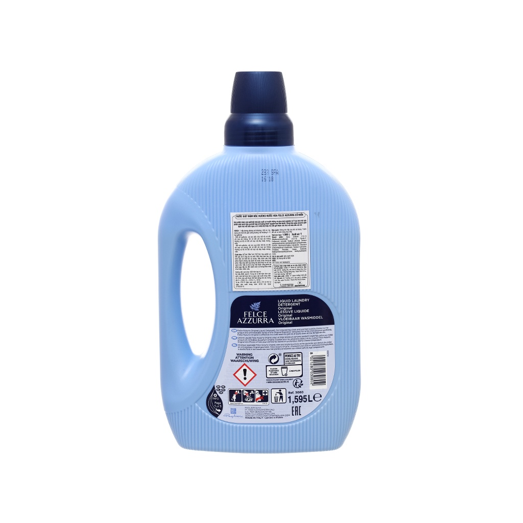 Nước giặt đậm đặc Hương nước hoa Felce Azzurra cổ điển 1.595 L - Nhập khẩu từ Ý