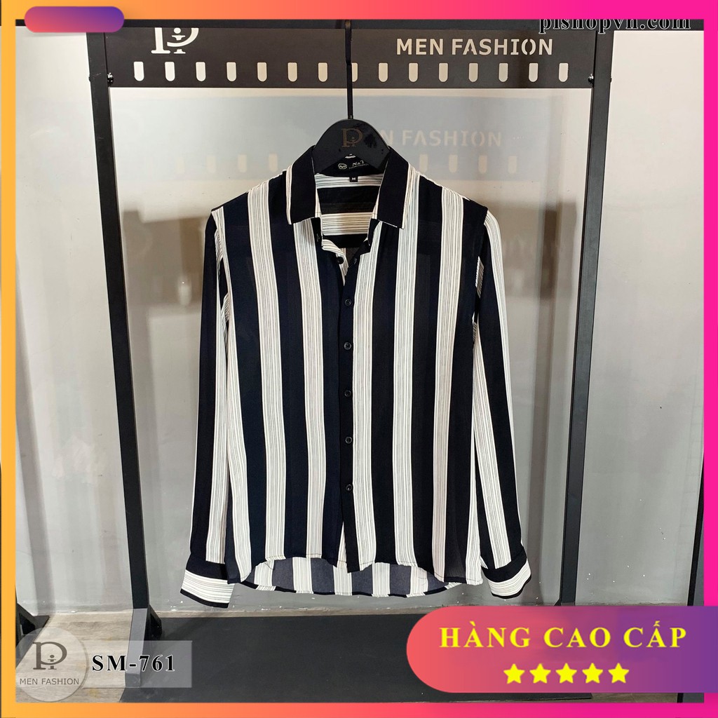 Áo sơ mi nam dài tay họa tiết ngẫu nhiên, chất lụa đẹp hàng cao cấp htstore