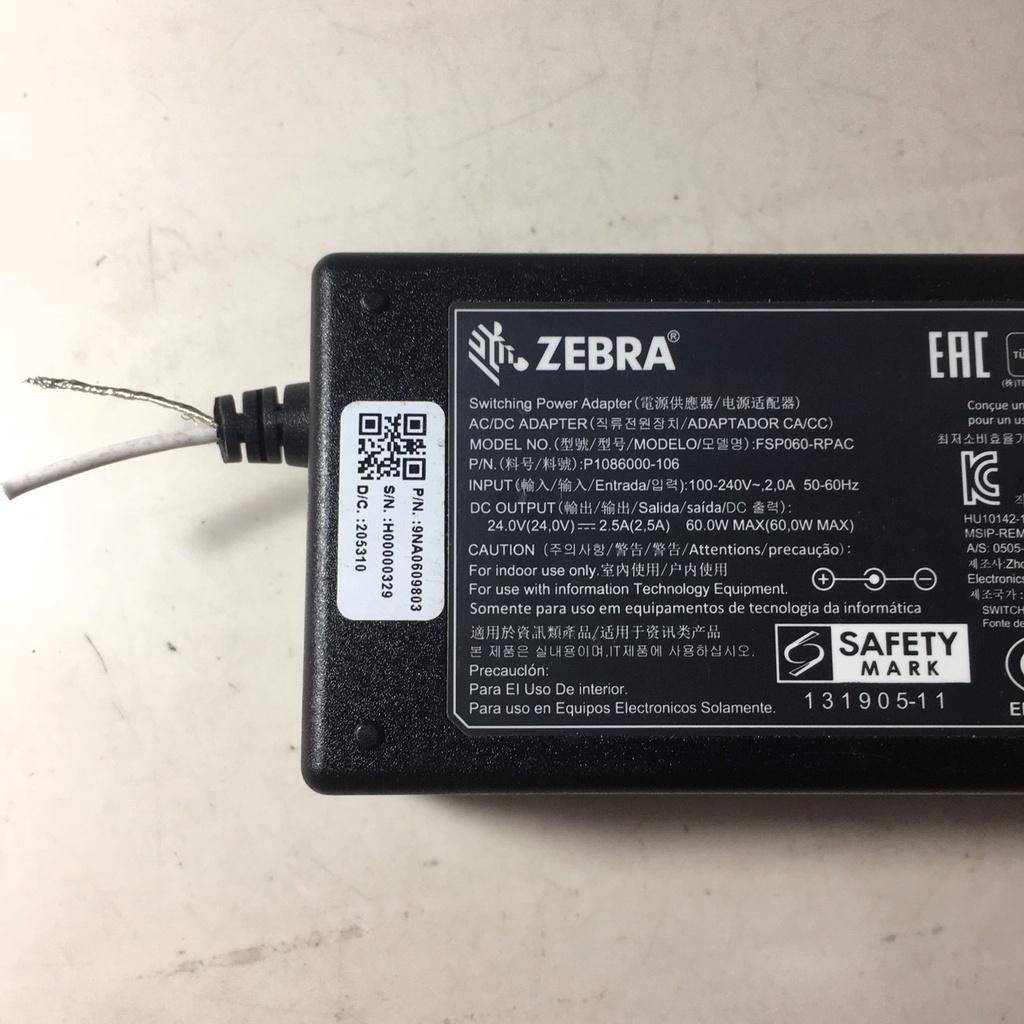 Nguồn 24V 2,5A ZEBRA tháo máy xịn