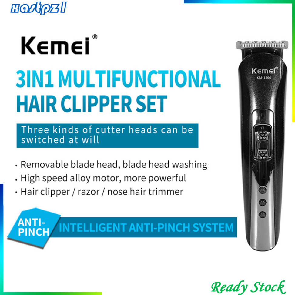 [Ready Stock]3in1 Electric Hair Clipper Nose Hair Trimmer Cutting Machine Beard Barber Razor