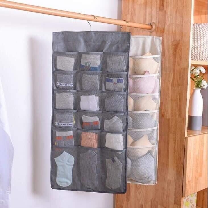 TÚI TREO ĐỒ LÓT -TẤT 2 MẶT NHIỀU NGĂN TIỆN ÍCH