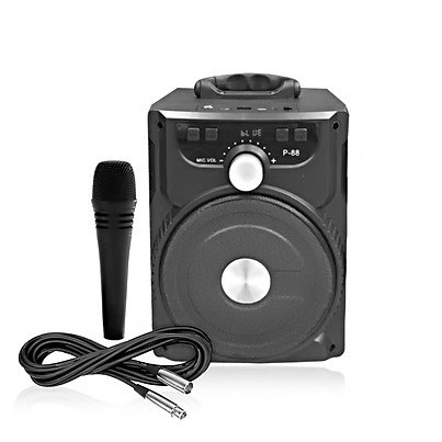 [Hàng chuẩn] Loa bluetooth hát karaoke xách tay P88 P89 tặng kèm mic bảo hành đổi mới