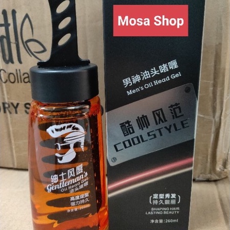 Gel vuốt tóc kèm lược Keo tóc keo vuốt tóc nam cao cấp chai 280ml kèm lược tiện dụng thân thiện với mọi loại tóc