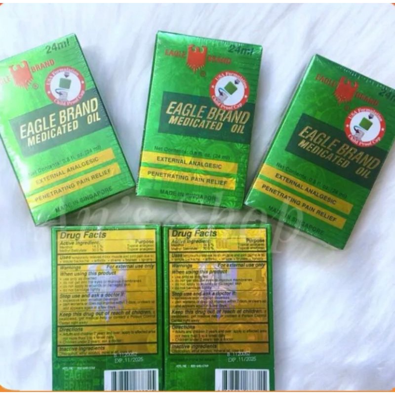 Dầu gió xanh Singapore 2 nắp chính hãng nhập khẩu 24ml, giảm đau nhức, mệt mỏi, chóng mặt, côn trùng cắn