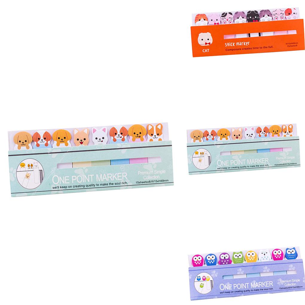 Giấy Ghi Chú Họa Tiết Hoạt Hình Động Vật Dễ Tháo Rời Tiện Dụng Cho Học Sinh / Văn Phòng 1