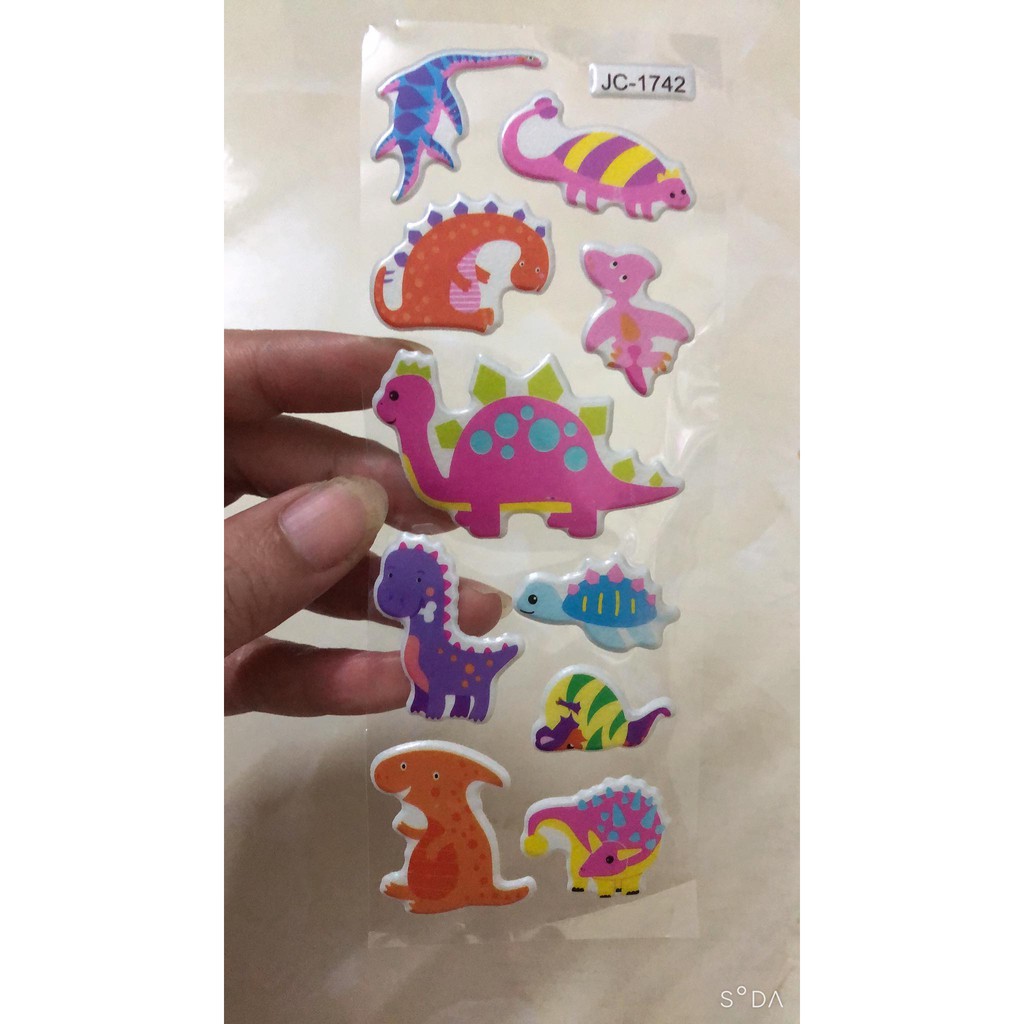 Sét 5 Vỉ Sticker 3D Nổi Nhiều Mẫu