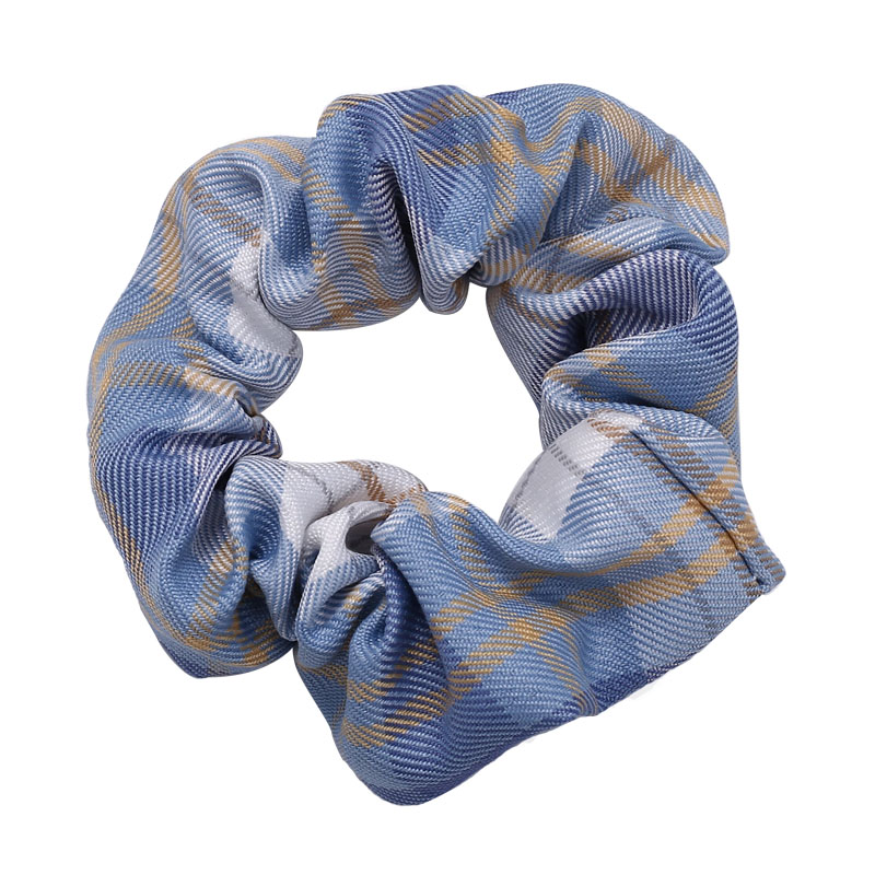 Scrunchies / Dây Cột Tóc Họa Tiết Caro Nhiều Màu Xinh Xắn Phong Cách Hàn Quốc