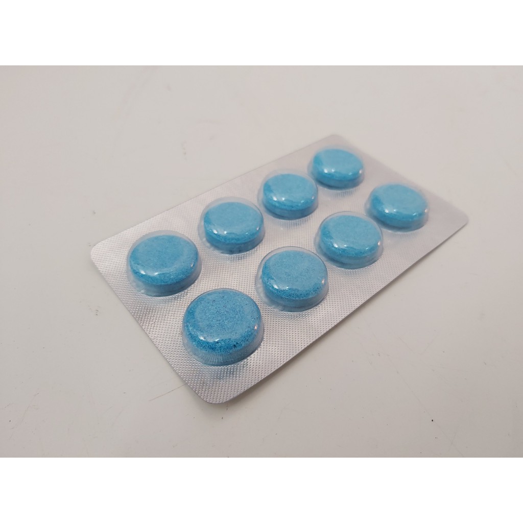 Vỉ 8 viên sủi nước rửa kính ô tô siêu sạch - Hàng loại 1
