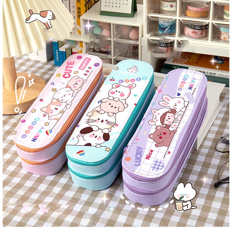 Túi đựng bút CHUWANGLIN phong cách dễ thương cho học sinh