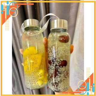 Chai Nước Thủy Tinh Có Dây Xách 500ml, 300ml
