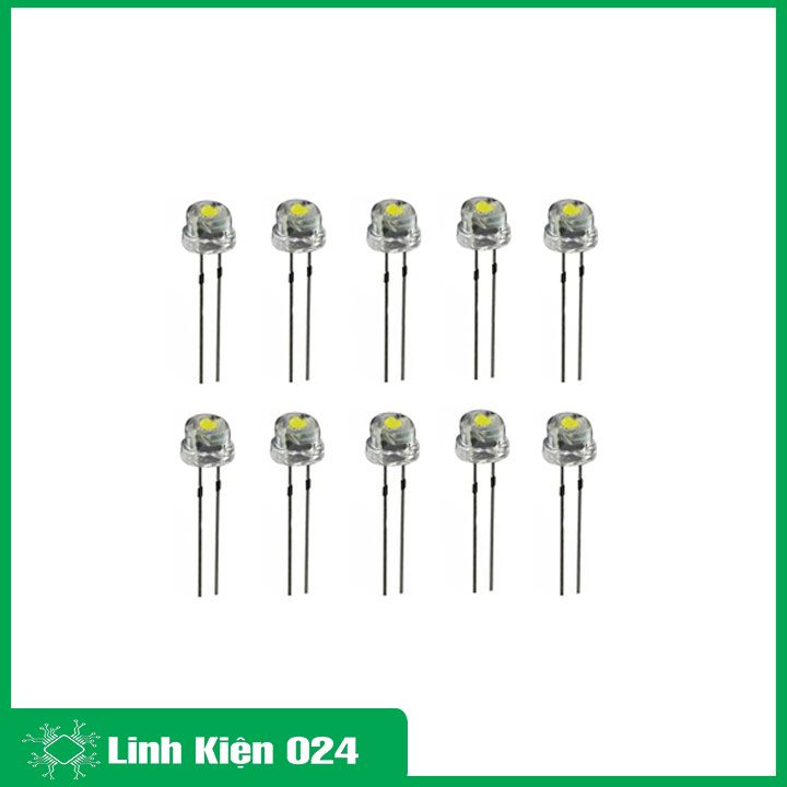 Đèn led lùn siêu sáng đường kính 5mm gói 10 con làm biển quảng cáo trang trí, led cube