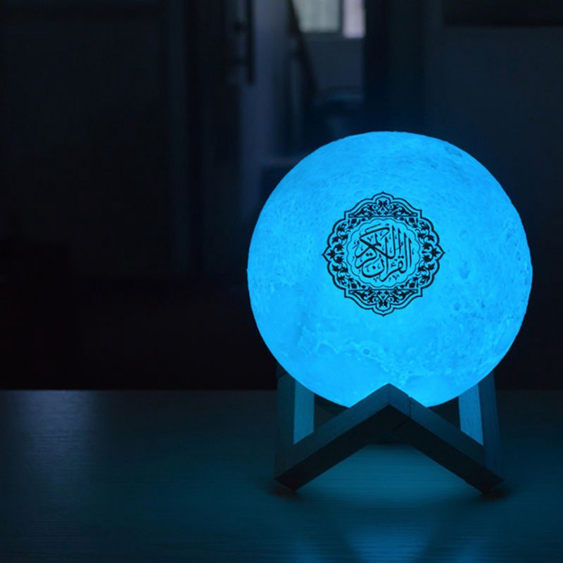 Star✨ Quran Bluetooth Speakers Remote Control LED Nigt Moon Lamp Quran Speaker