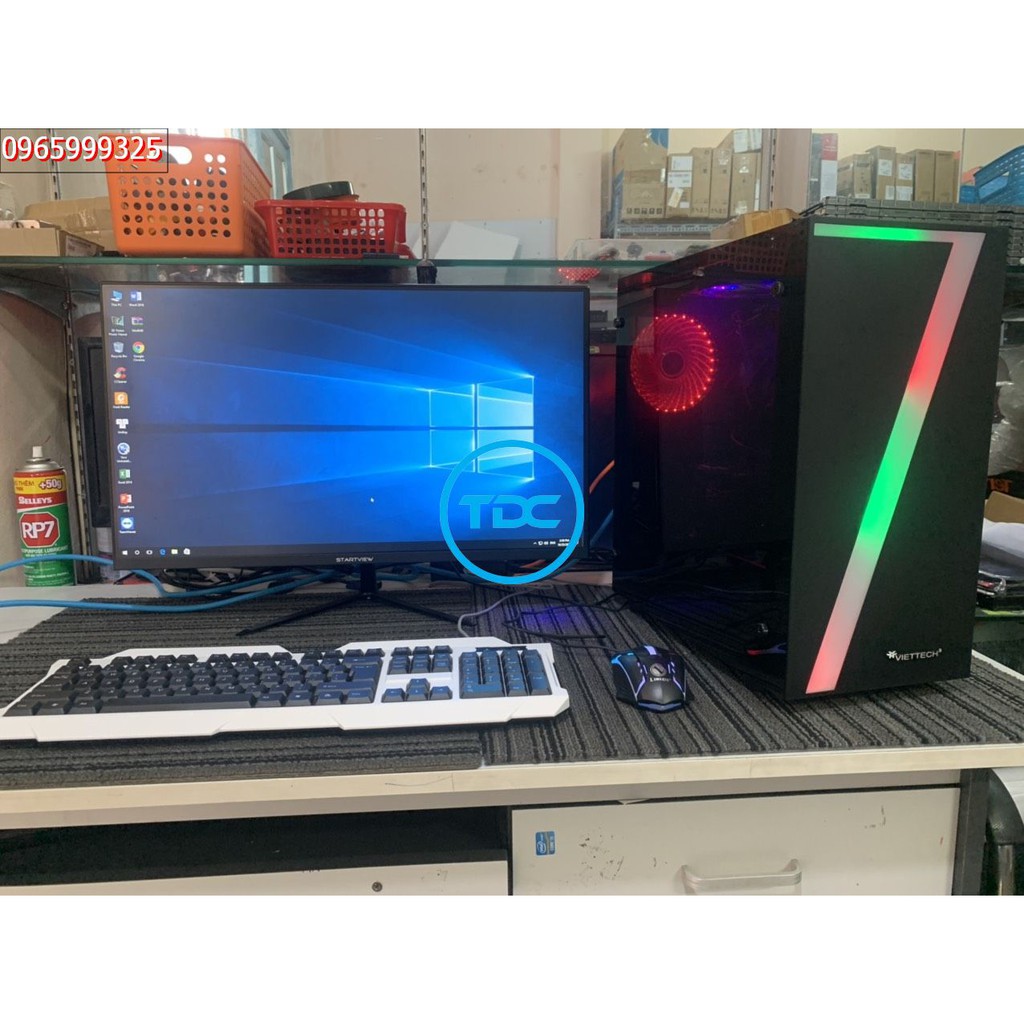 Bộ máy tính chơi game H61 , i5 3470, ram 8GB, ổ cứng HDD 500GB; Màn 22 inch Tặng kèm 1 SSD 120GBvà 1 bộ phím chuột Game