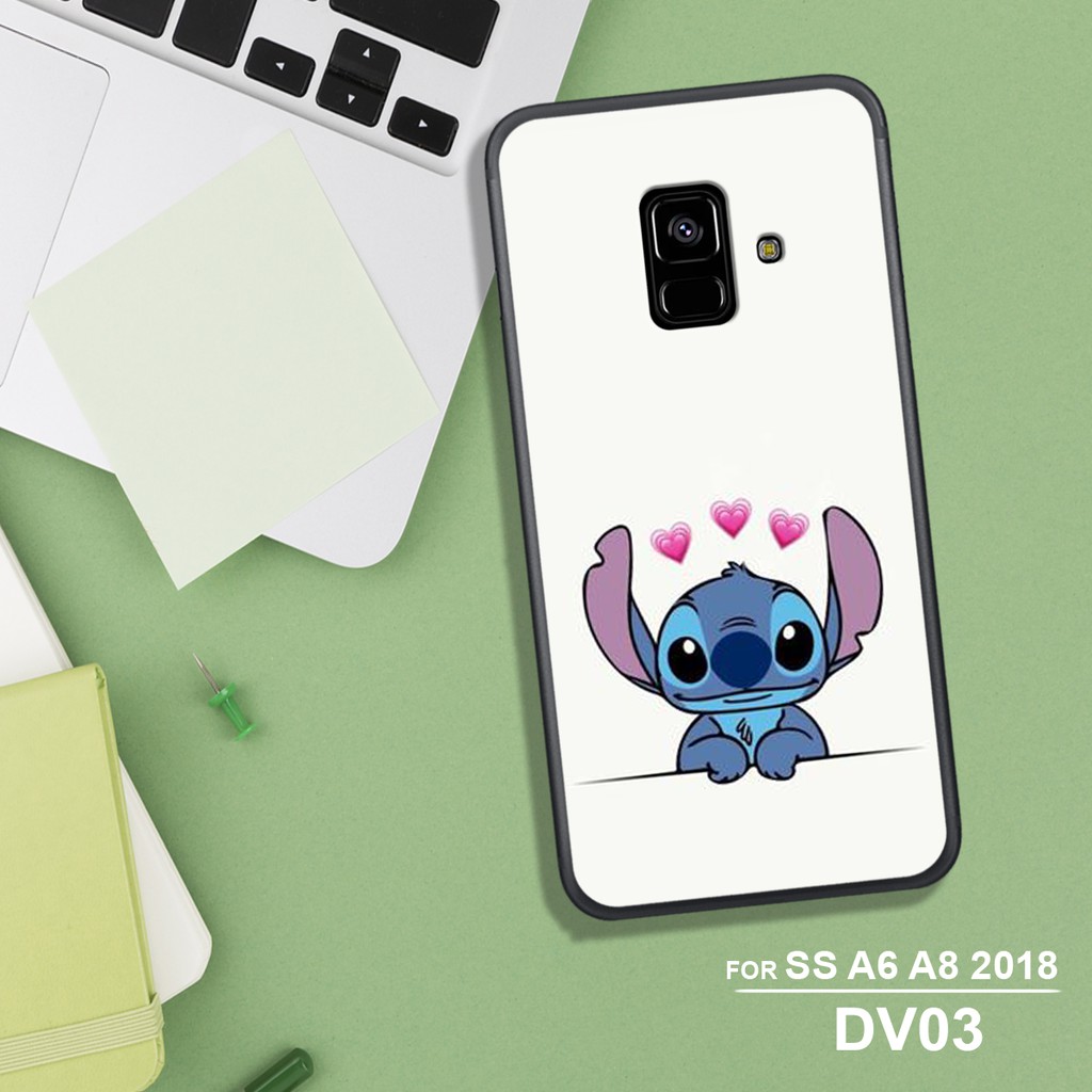 Ốp lưng Samsung A6 - A6 PLUS - A8 -A8PLUS chất liệu UV in hình Disney lilo stitch cute