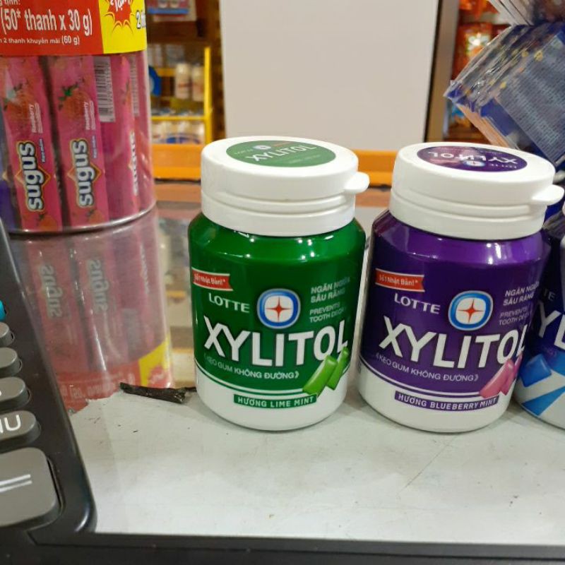 kẹo gum không đường xylitol lọ 58g